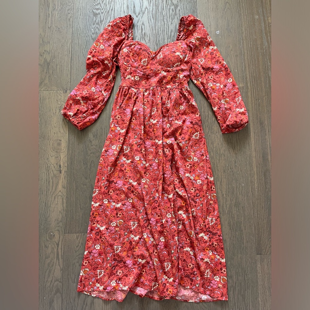 Long sleeve midi dress. Size S